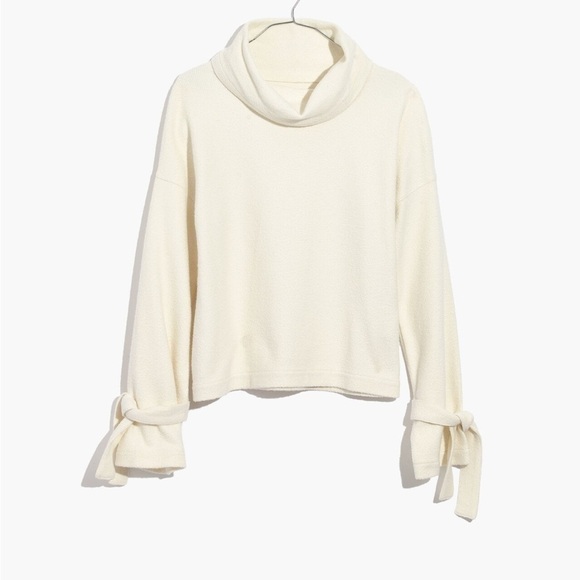 Madewell Sweaters - MADEWELL Mock Neck Tie-Cuff Sweater Medium